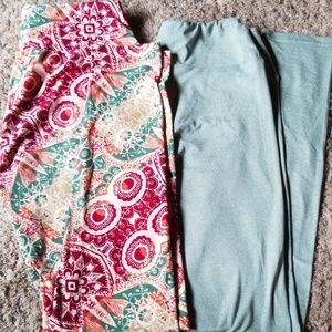 Lularoe OS leggings 2 pair